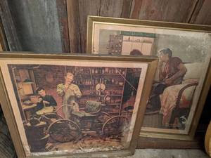 lot 785 image: Set of 2 Framed Norman Rockwell Prints
