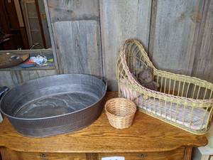 lot 415 image: Bassinet, Basin and Basket