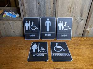 lot 432 image: Assorted Rest Room Signage