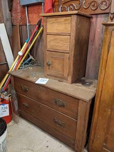 lot 742 image: (1) Small Cupboard & (1) Large Dresser