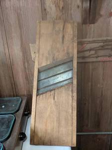 lot 743 image: Vintage Wood Vegetable Shredder