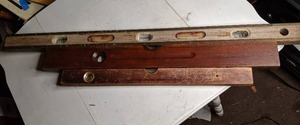 lot 169 image: (4) Vintage Wood Levels