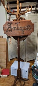 lot 281 image: Bentwood Thonet Style Coat Rack Plus Contents
