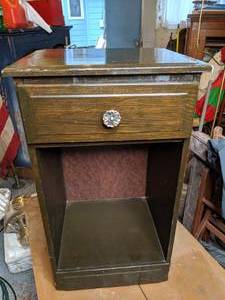 lot 106 image: Vintage Wood Nightstand