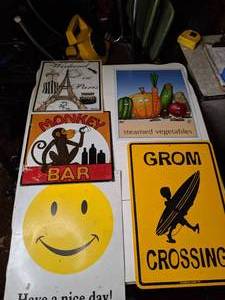 lot 118 image: 5 More Metal Signs