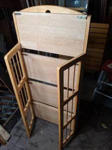 lot 132 image: Collapsible Wood Shelving Unit