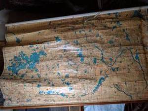 lot 133 image: Rollup Canvas Map of the Twin Cities by Hudson Maps