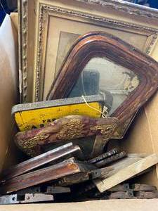 lot 862 image: Frames and Carved Wood Trim