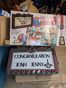 lot 874 image: Mini Marquee Sign