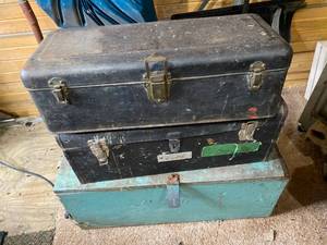 lot 960 image: (3) Vintage Toolboxes with Hand Tools