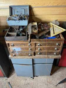 lot 962 image: (2) Cabinets with Assorted Tools & Hardware