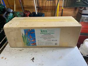 lot 977 image: Tetra Pond EPDM Rubber All Purpose Pond Liner - New in Box