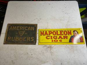 lot 995 image: Antique Metal Signs