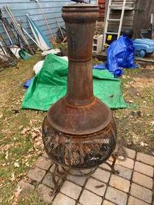 lot 373 image: Free Standing Wood Burning Chimenea
