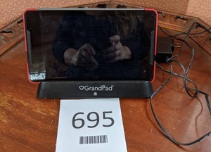 lot 695 image: GrandPad Tablet for Seniors w Stand