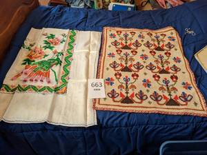 lot 663 image: Pair of Vintage Tapestries