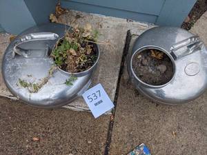 lot 537 image: (2) Vintage Stainless Steel Surge Milker Buckets