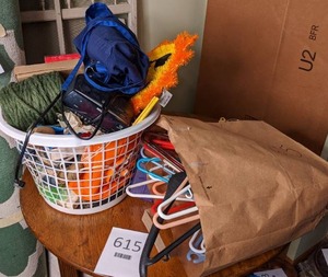 lot 615 image: Laundry Basket Filled with Mystery Items