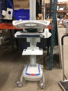 WOW MSRP $4500 Capsa Powered Industrial Medical Grade Mobile Laptop Stand UpSit&nbspComputer Workstation Height Adjustable Platform Medical COW Cart Locking With Keys - Electronics Not Included Comes With Printer Shelf - Great For The Warehouse Too