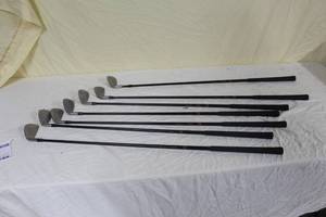 lot 13 image: Lot of (7) Ben Hogan BH-5 Golf Clubs - 5 Iron, 6 Iron, 7 Iron, 8 Iron, 9 Iron, Sand Wedge, Putter