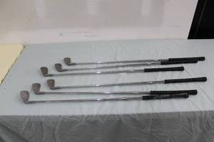 lot 22 image: Lot of (6) Tommy Armour Silver Scot 845s Cavity Balanced Golf Clubs - 4 Iron, 5 Iron, 6 Iron, 7 Iron, 8 Iron, Putter