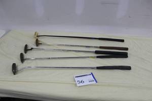 lot 56 image: Lot of (5) Golf Putters - Ken Giannini Hand Made, Tommy Armour 100, Slazenger BC Series Peryllium Copper 301, Matzie Velvet-Touch Jewel, One More Putter