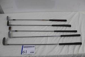 lot 61 image: Lot of (5) Golf Putters - Wilson 8802, Cleveland Classic, MacGregor Tourney, Greenbrier Wilson, MacGregor VIP