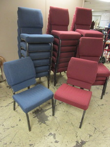 CONFERENCE CHAIRS, UPHOLSTERED, STACKABLE