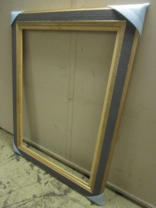 DECORATIVE ART FRAME, 41 x 52, CUSTOM-MADE, CRAFTED OF SOLID WOOD