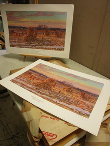 HARVEST-PHEASANTS BULK LTD ED. PRINTS, SIGNED, NUMBERED, BY MN ARTIST WAYNE MEINEKE, 324-424800