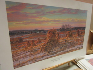HARVEST-PHEASANTS BULK LTD ED. PRINTS, SIGNED, NUMBERED, BY MN ARTIST WAYNE MEINEKE, MORE