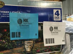 lot 44 image: ASSORTED PALLET WITH MIXED HAMPTON BAY PATHWAY LIGHTS SEE PICS