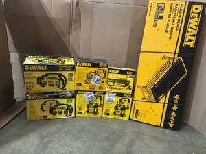 lot 51 image: ASSORTED PALLET WITH MIXED DEWALT ITEMS SEE PICS