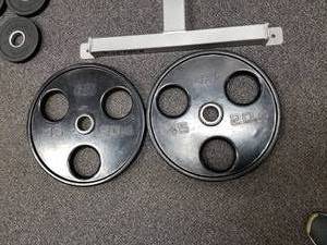 lot 38 image: Lot of (2) GPI Free Weights 45lb.