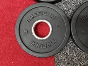 lot 39 image: Lot of (4) American Barbell Free Weights 5lb.