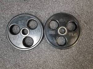 lot 41 image: Lot of (2) GPI Free Weights 25lb.