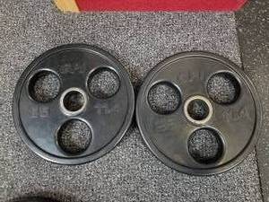 lot 43 image: Lot of (2) GPI Free Weights 25lb.