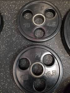 lot 55 image: Lot of (2) GPI Free Weights 10lb.