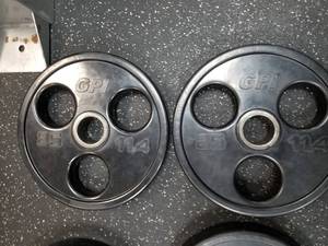 lot 62 image: Lot of (2) GPI Free Weights 25lb.