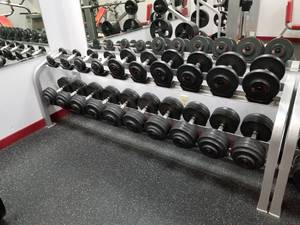 lot 64 image: Cybex Aluminum Dumbbell Rack 2-tier 20-slot