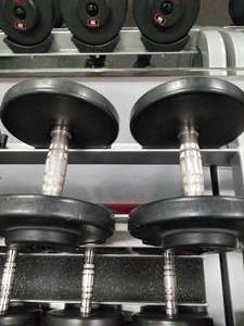 lot 69 image: Lot of (2) GPI Dumbbells 25lb.
