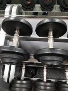 lot 70 image: Lot of (2) GPI Dumbbells 30lb.