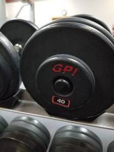 lot 72 image: Lot of (2) GPI Dumbbells 40lb.