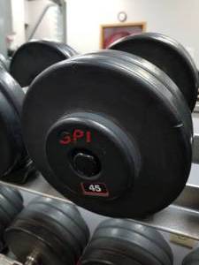 lot 73 image: Lot of (2) GPI Dumbbells 45lb.