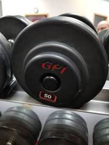 lot 74 image: Lot of (2) GPI Dumbbells 50lb.