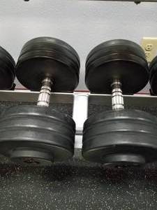 lot 78 image: Lot of (2) GPI Dumbbells 65lb.