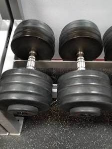 lot 81 image: Lot of (2) GPI Dumbbells 80lb.
