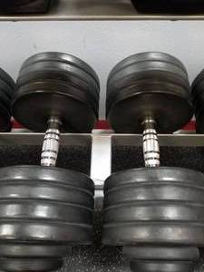 lot 83 image: Lot of (2) GPI Dumbbells 90lb.