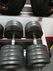 lot 85 image: Lot of (2) GPI Dumbbells 100lb.
