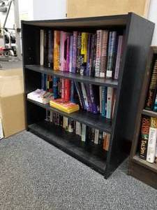 lot 130 image: Wood Bookcase 2-Shelf, Books